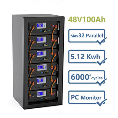 5KW 10KW Solar Energy Storage Lithium Ion Phosphate  Battery Pack 12V 48V 100Ah LiFePO4 Pack Battery