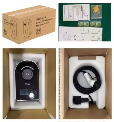 32A Level 2 Commercial EV Charging Station Public EV Charger Level 2 with OCPP 1.6 Wifi 4G Optional EV Charger Station