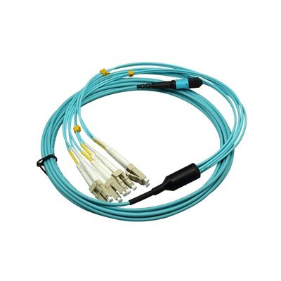 OM4 Type MMF-MPO-LC 12 Fiber core female-Female Connector Type B polarity  Harness Mpo Patch Cord Cable