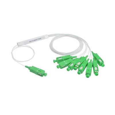 PSM 1X8-PLC SC/APC G.657A GPON EPON FTTH PLC splitter 0.9mm Steel Tube fiber optic splitter