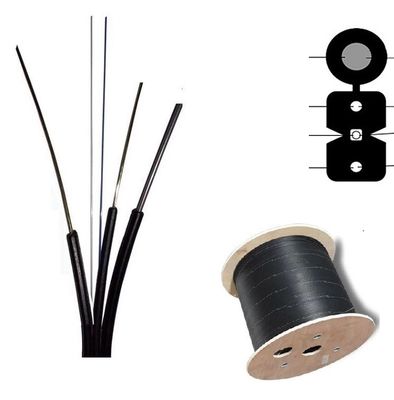 GJYXFCH-1B6-SM 1000M 1 core 2mm*5mm FRP Steel wire Indoor Outdoor FTTH Optical Fiber Drop Cable with Messenger