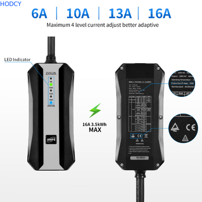 230V Type 2 Portable EV Charger With Digital Screen Signal Phase