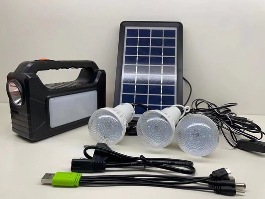 Portable Solar Generator with Solar Panel Solar Powered Generator Kit with Flashlights, Bluetooth, FM Radio