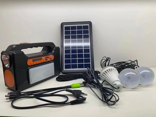 Portable Solar Generator with Solar Panel Solar Powered Generator Kit with Flashlights, Bluetooth, FM Radio