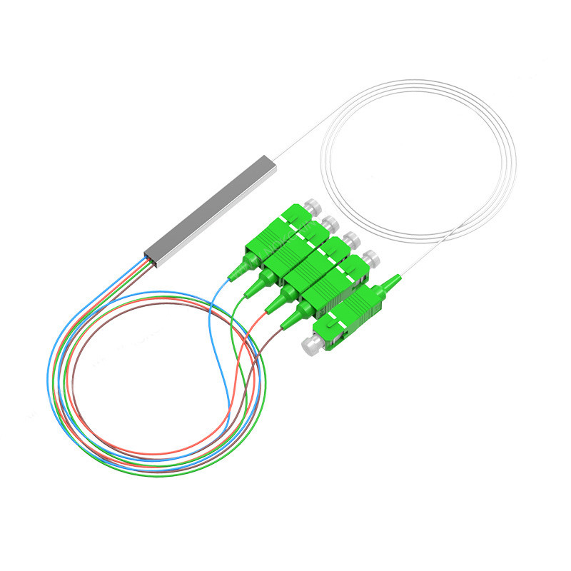 PSM 1X4-PLC SC/APC G.657A GPON EPON FTTH PLC splitter 900um steel tube fiber optic splitter