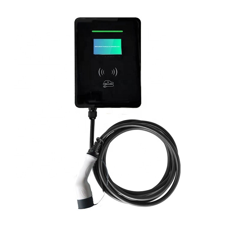 32A 7.68KW EV Charger Level 2 Station, NEMA14-50 20ft Wall Electric Vehicle Charging Station